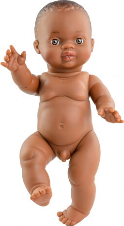 Babypop 34cm Paola Reina Gordi jongen donker ongekleed