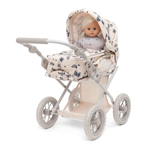 Skrallan Poppenwagen 2-in-1 - Luchtballon Design - Hout