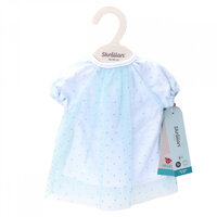 Poppenkleding feestjurk blauw (36-40cm)