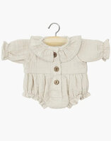 Minikane Gordis beige katoenen gaas Romper 34-37cm