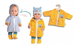 Poppen Regenjas Dubbelzijdig, 35-45 cm