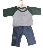 Kledingset Robin jeans en shirt groen