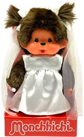 Monchhichi bruidspop meisje 20cm met satijnen jurk en sluier
