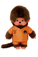 Monchhichi knuffel voetbal oranje Holland shirt 20cm jongen