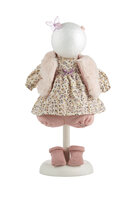 kledingset Llorens 38cm beige jurkje + roze vestje