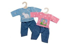 Heless Poppen Jeans Met Gebreide Trui 35/45Cm Blauw