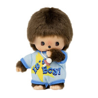 Monchhichi Bebichhichi knuffel jongen blauwe romper 16 cm
