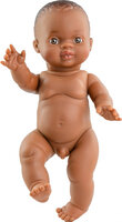 Babypop 34cm Paola Reina Gordi jongen donker ongekleed